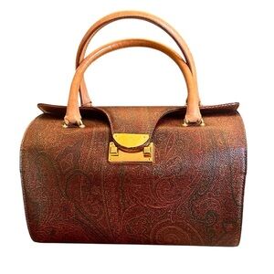 Vintage Etro Milano Paisley Boston Barrel Bag | Made in Italy ’96 | Italian Luxe